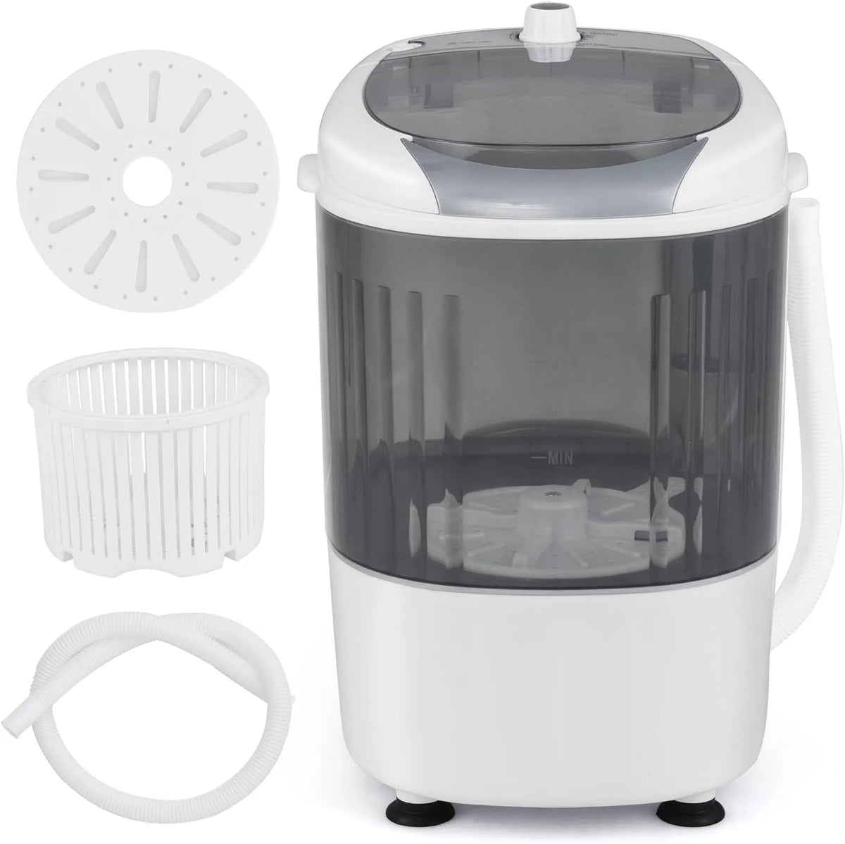 Lavatrice, 3 kg, grigio, mini lavatrice da 2, piccola lavatrice per appartamenti Drom RV