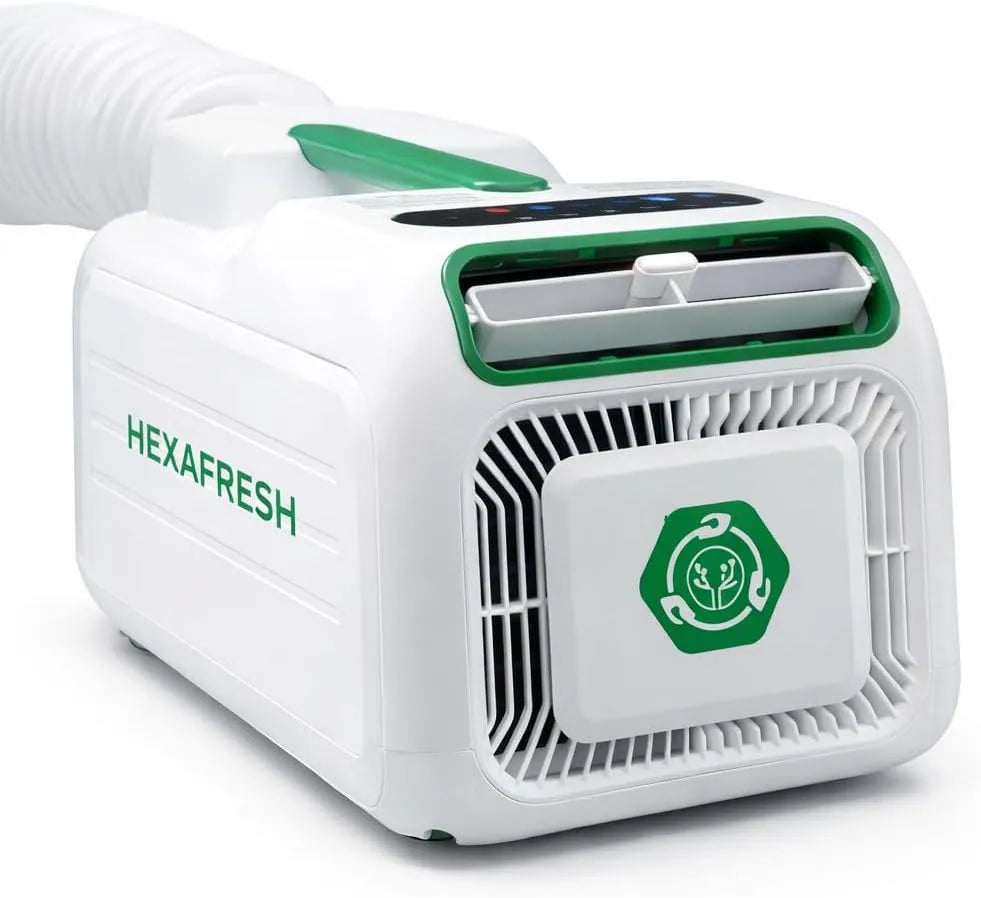 Condizionatore R290, portatile, campeggio, Camping-Car & Van, 4800 BTU, fino a 15 m2, Gas R290, Deumidificatore e Ventilatore, HEXAPRO+ Condizionatore