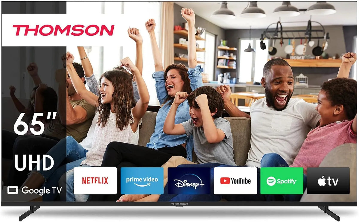 Google 65UG4S14 Smart TV, 65 pollici, televisore, 4K UHD, HDR, audio Dolby, HDMI, Wi-Fi, Bluetooth, HDR10, Triple-Tuner, 164cm, CI+, A+ Pannello