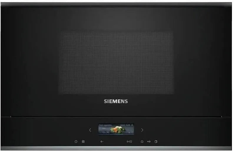 Siemens iQ700 BE732L1B1 Forno a microonde, grill, da incasso, Inverter, nero, cookControl10, programmi automatici, humidClean Plus, pulizia degli