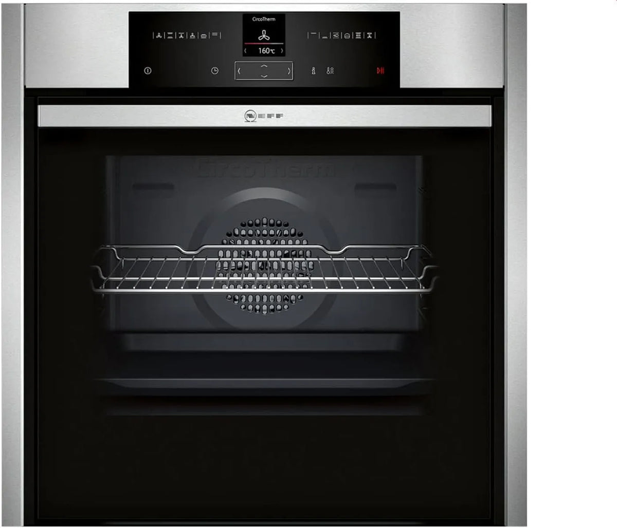 NEFF B45CR22N0 N70 Forno elettrico, 60 cm, 71 L, da incasso, acciaio inox, 12 modalità di funzionamento, Slide & Hide, EasyClean