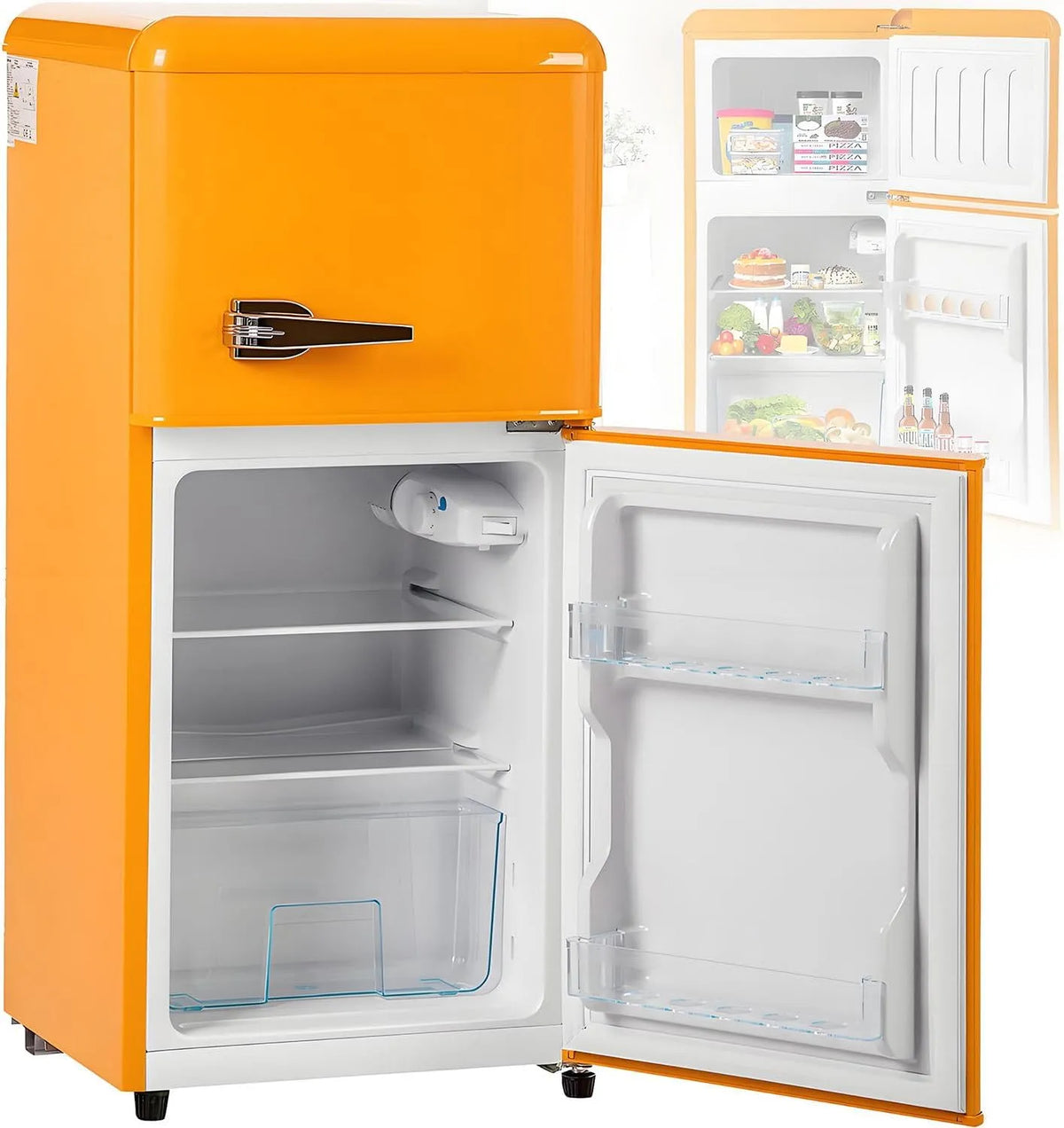 Congelatore, 38 L, freezer verticale, illuminazione interna a LED, capacità utile di 60 l, Yellow
