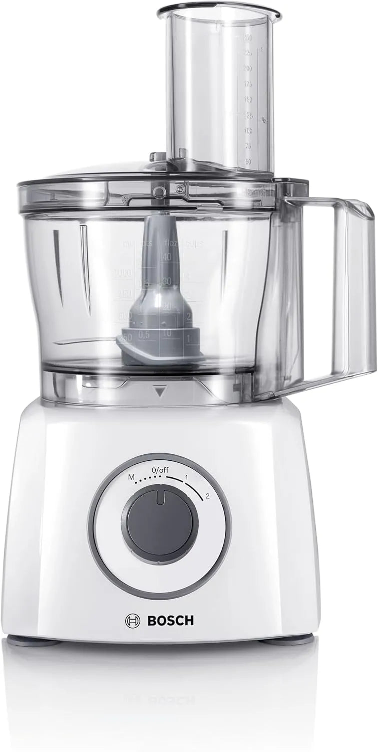 Bosch MCM3200W Robot da cucina, 3 L, bianco, 800 Watt, Ciotola da 2