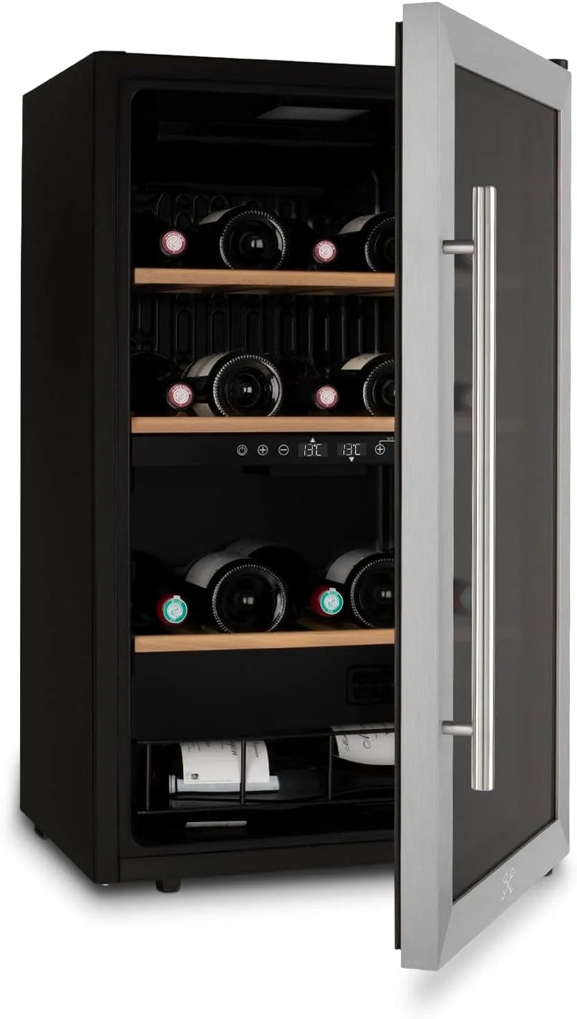 modello CAVCD32, H.Koenig Les Petit Champs Cantina da vino da incasso 32 bottiglie per conversazione CAVCD32 80L, sistema termodinamico regolazione da