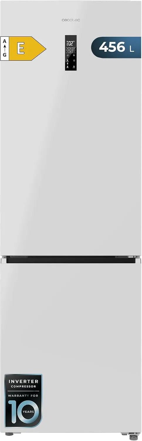 Cecotec Bolero CoolMarket Combi Frigorifero combinato, 456 L, No Frost, Inverter, frigo con congelatore, bianco, Altezza 201cmx59, 5cm Larghezza