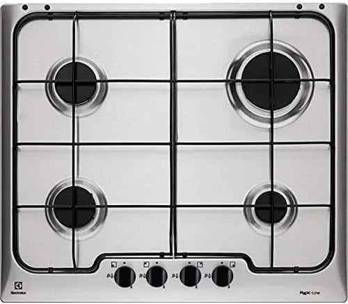 Electrolux Piano cottura a gas, 4 fuochi, da incasso, acciaio inox, fornello a gas