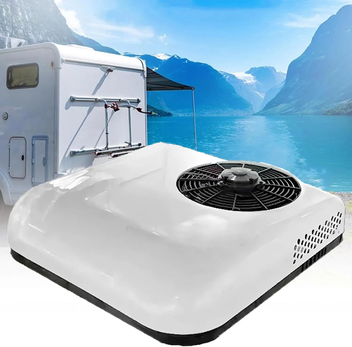 modello 12V/24V White-24V, Condizionatori d'Aria da Tetto per Camper 12V/24V, Veicoli da Costruzione White-24V, Condizionatori d'Aria per Camion Non
