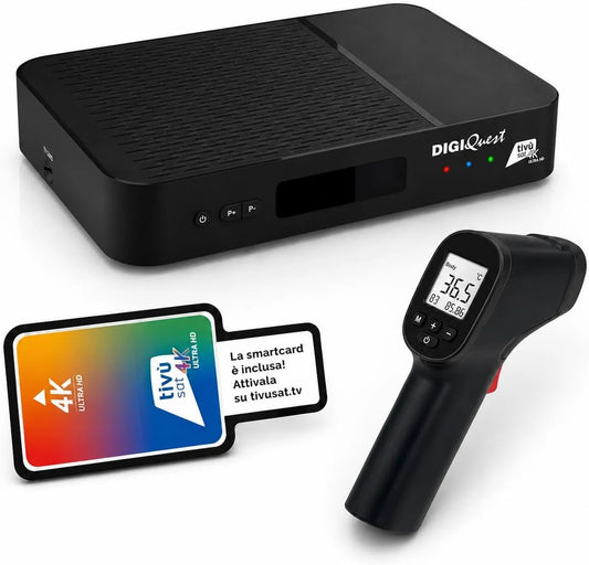 AX3_tivùsat UNIVERSALE con Termometro Laser incluso, DIGIQUEST