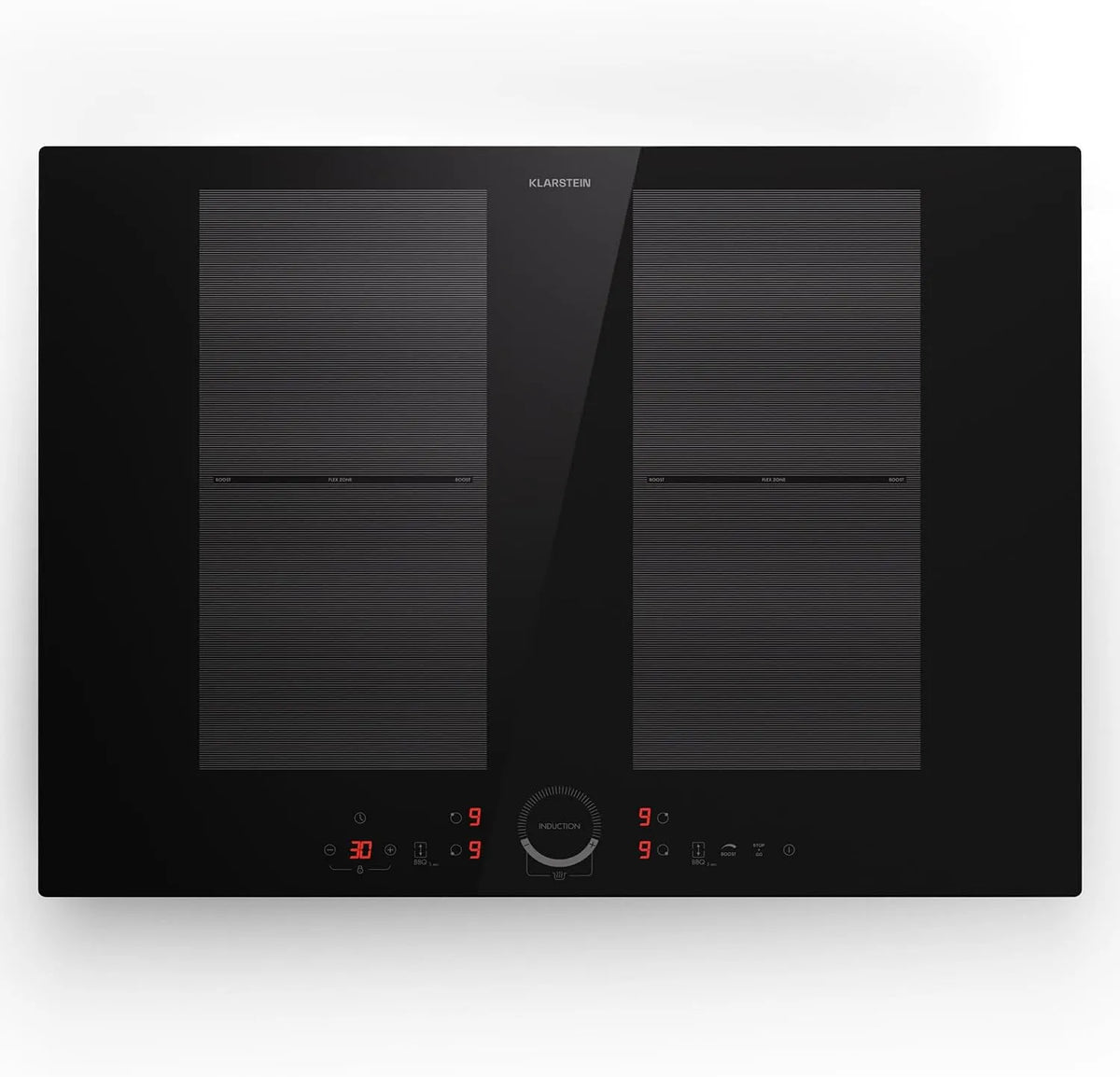 Klarstein Piano cottura in vetroceramica, 4 fuochi, 7000 W, da incasso, touch, timer, di a induzione da 7000W con 4 zone