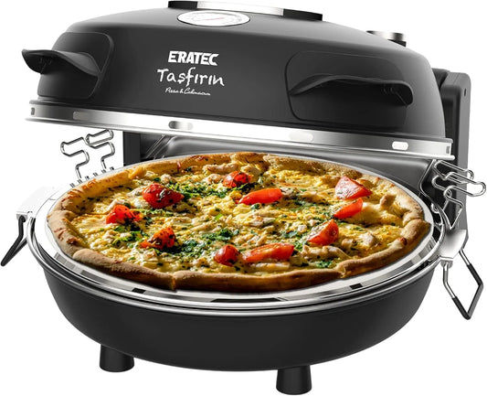 Forno elettrico per pizza PM-27., esterno, compatto, pietra refrattaria, cursore per pizza e tagliapizza, ERATEC