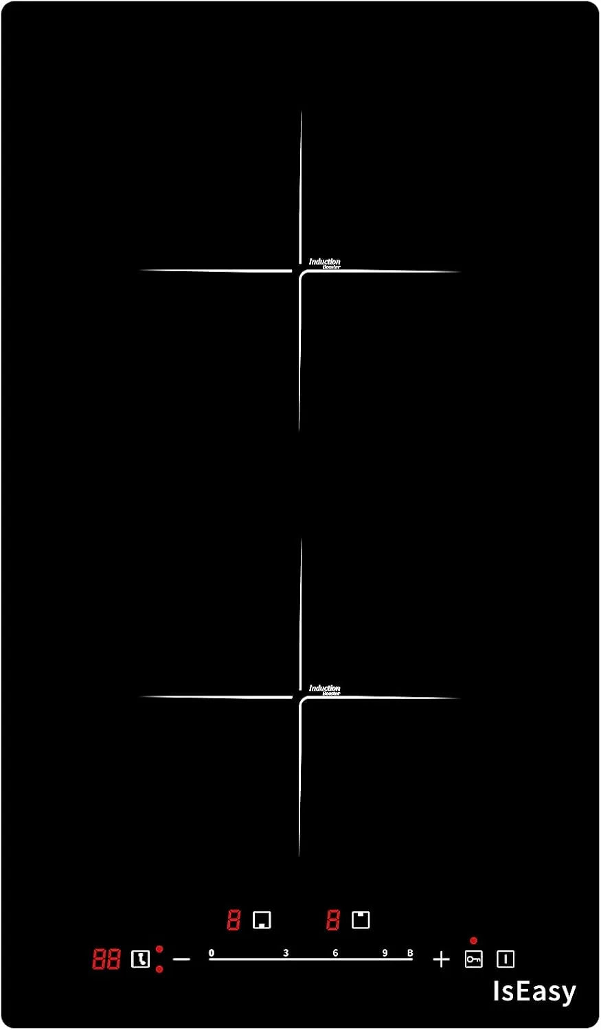 Prodotto piastra di cottura a induzione elettrica, Doppia piastra a induzione, Autarkic, 3400 W, 29 cm, 2 fuochi, 2 zone, touch, timer, incassato