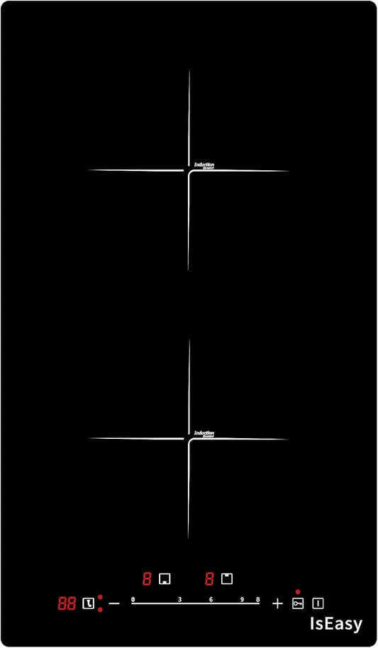 Prodotto piastra di cottura a induzione elettrica, Doppia piastra a induzione, Autarkic, 3400 W, 29 cm, 2 fuochi, 2 zone, touch, timer, incassato
