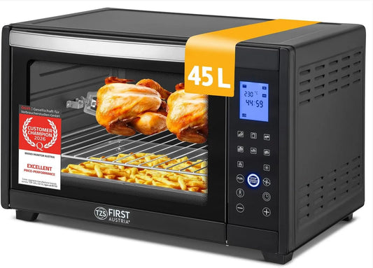 Forno elettrico, 45 L, 2000 W, timer, compatto, campeggio, 2 zone di temperatura, Cocinas pequeñas & camping, TZS First Austria - Mini Forno 45L 2000W