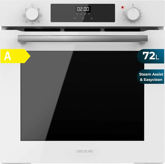 Cecotec Bolero Hexa M226000 Forno elettrico, 60 cm, 72 L, 2800 W, 7 programmi, grill, scongelamento, bianco, Steam Base X2, Steam EasyClean, modalità
