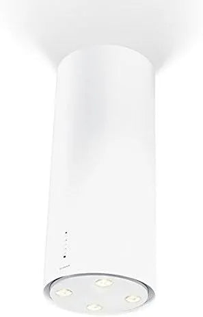 Cappa aspirante, 37cm, cappa da cucina, bianco, Faber - Cappa ad isola CYLINDRA ISOLA GLOSS PLUS finitura bianco gloss da 37cm