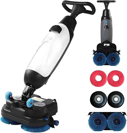 Lavasciuga, 45, 7 cm, lavatrice, asciugatrice, professionale, doppie spazzole rotanti a 360° per supermercati, beige, lucidatrice elettrica per
