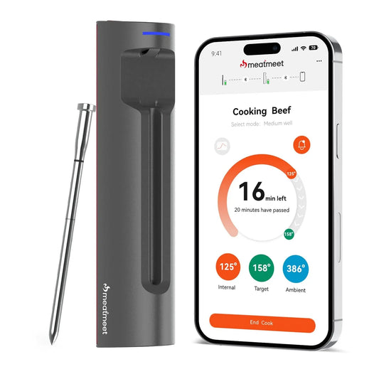 Prodotto 6 sensori di temperatura funzionano simultaneamente, S Pro Termometro per carne con Bluetooth, precisione ±0, 1°C, monitoraggio tramite app