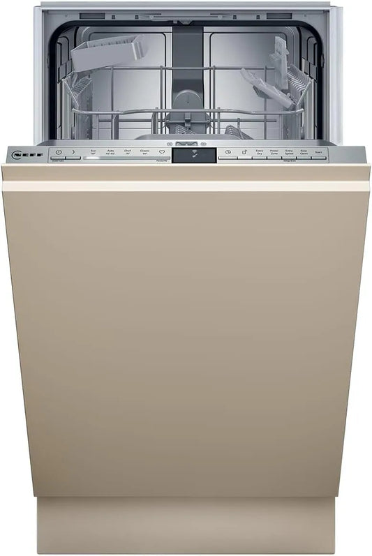 NEFF S853HKX14E Lavastoviglie, 45 cm, formato slim, incasso totale, Chef 70o C per sporco, N 30, Smart lavastoviglie completamente integrato