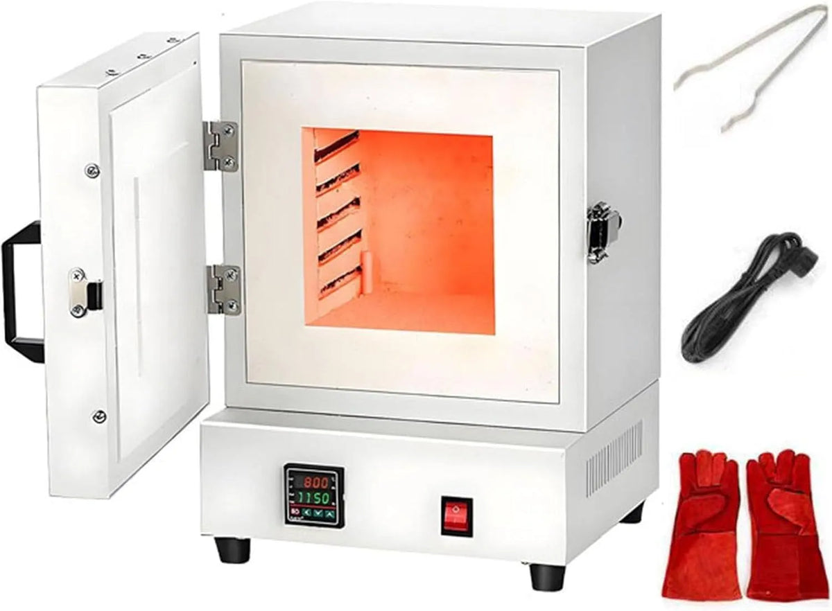 Forno elettrico, 2000 W, industriale, 2 zone di temperatura, Forno Elettrico per Cottura a 1150 °C con Controllo della Temperatura per Fusione di
