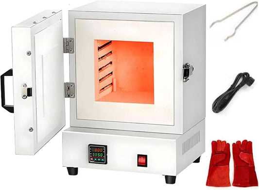 Forno elettrico, 2000 W, industriale, 2 zone di temperatura, Forno Elettrico per Cottura a 1150 °C con Controllo della Temperatura per Fusione di