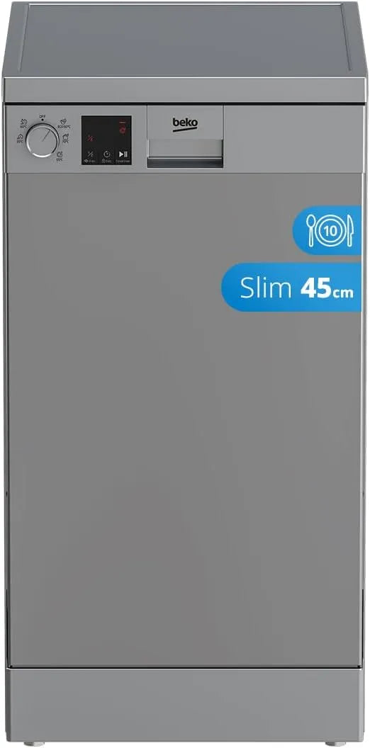 Beko DVS05024S Lavastoviglie, 44.8 x 60 x 85 cm, formato slim, argento
