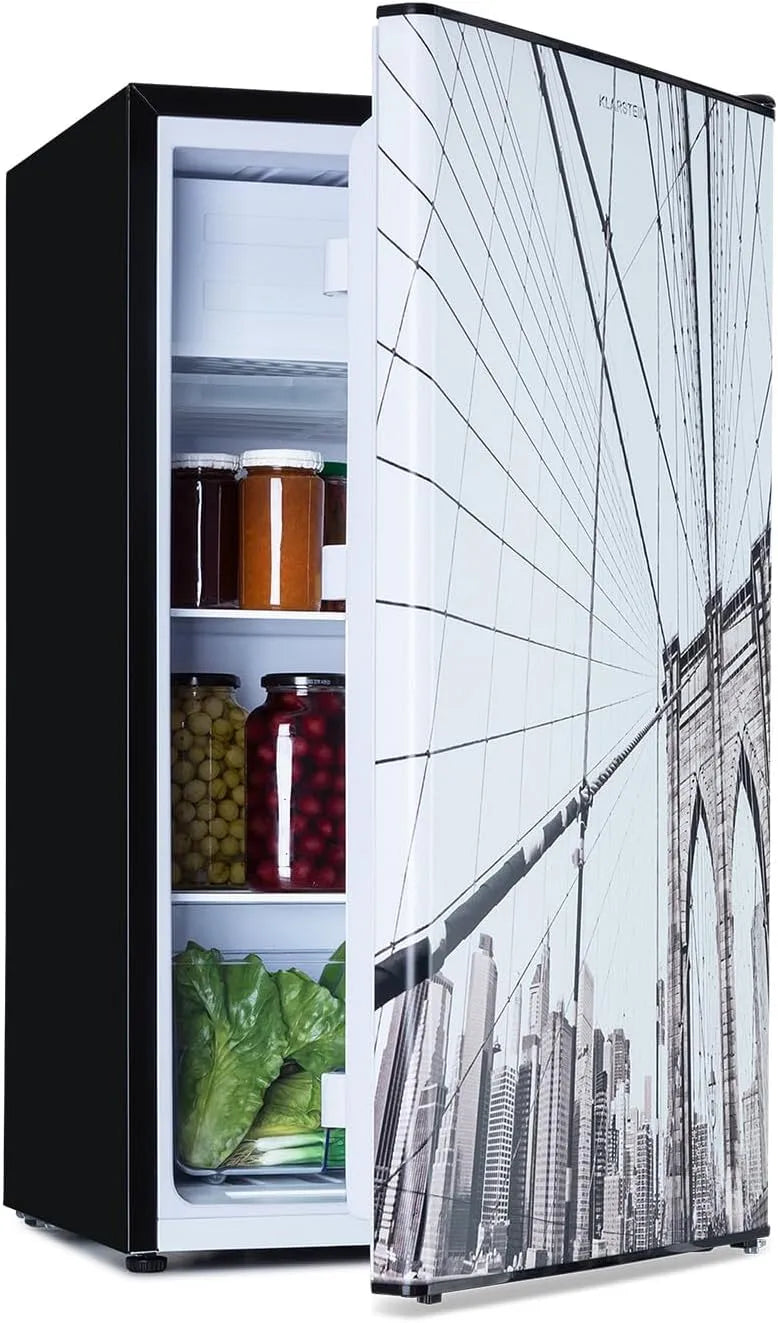 Klarstein Congelatore, 79 L, 0 a 10 °C, vano congelatore, freezer verticale, Frigo con 2 Livelli, Termostato con 5 Livelli, Design Frontale