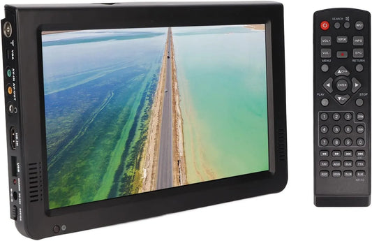 Smart TV 1080P, 10 pollici, 12 V, televisore, portatile, Lettore Video 1080P, Due Altoparlanti Rotondi da 32 MM con Ventosa e Caricatore per Auto da