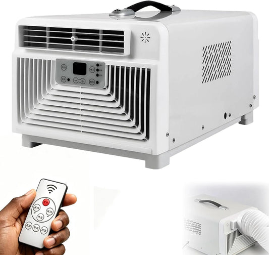 Condizionatore 3-in-1, 45 dB, portatile, pannello VA, Climatizzatore da Campeggio 2700 BTU, Raffreddatore Silenzioso 45dB per tendas, Camper