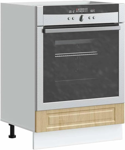 Forno a microonde, 60 x 46 x 81, 5 cm, Armadietto da cucina Porto Sonoma in rovere Sonoma, con piedini regolabili, spazio per forno e microonde
