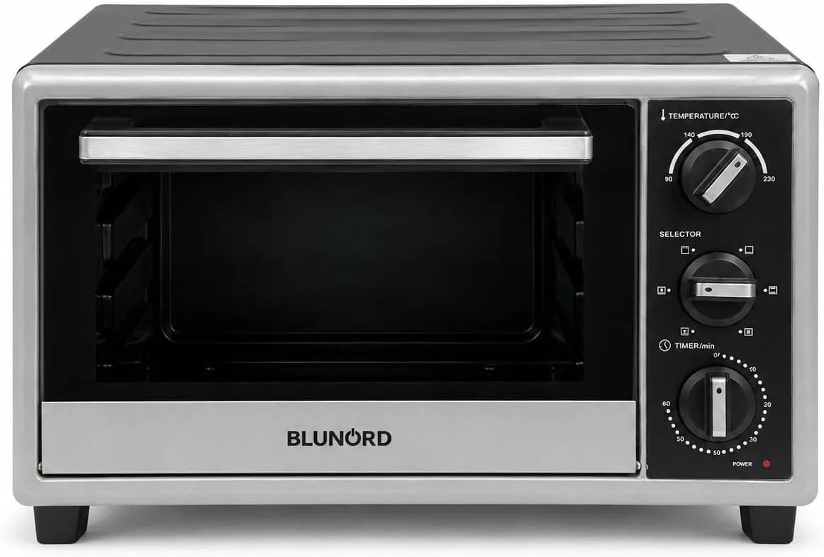 Forno elettrico BLUF23PROF, 23 L, 1380 W, timer, grill, professionale, nero, 23 Litri, Interno Easy Clean