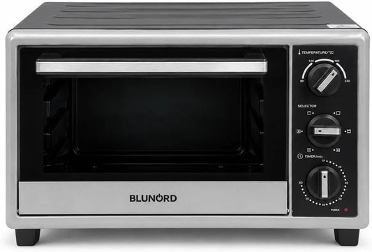 Forno elettrico BLUF23PROF, 23 L, 1380 W, timer, grill, professionale, nero, 23 Litri, Interno Easy Clean