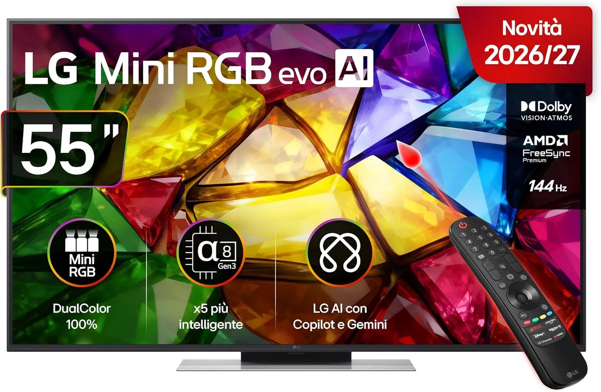 LG MRGB87 Smart TV, 55 pollici, televisore, 4K UHD, Serie MRGB87 2026 Smart TV 4K - 55MRGB87B6B