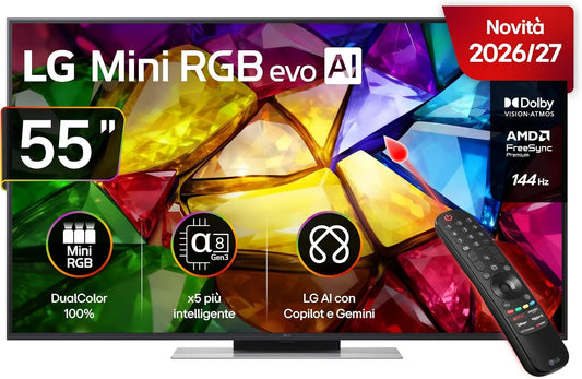 LG MRGB87 Smart TV, 55 pollici, televisore, 4K UHD, Serie MRGB87 2026 Smart TV 4K - 55MRGB87B6B