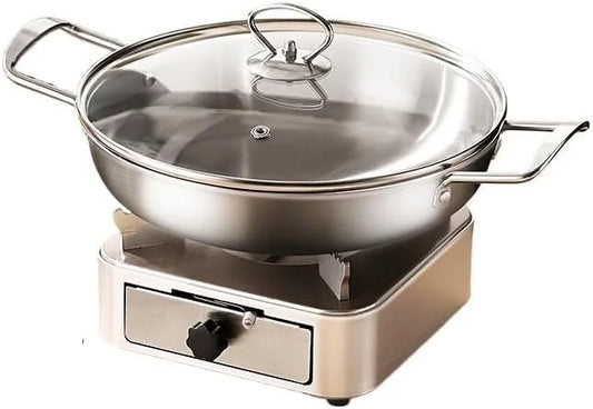 Prodotto Gold+Lid 4, scalda vivande Fornello ad Alcool Bruciatore a Spirito Leggero Portatile in Acciaio Inossidabile Struttura a cassetto di Design a