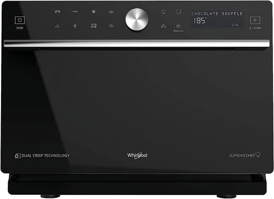 Whirlpool Forno a microonde, 33 L, grill, vapore, libera installazione, Tecnologia 6° senso, 33 litri, piatto girevole
