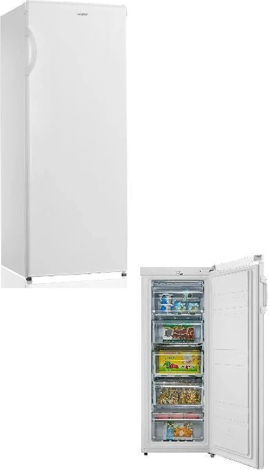Congelatore RCU219WH1, 157 L, classe energetica F, vano congelatore, freezer verticale, bianco