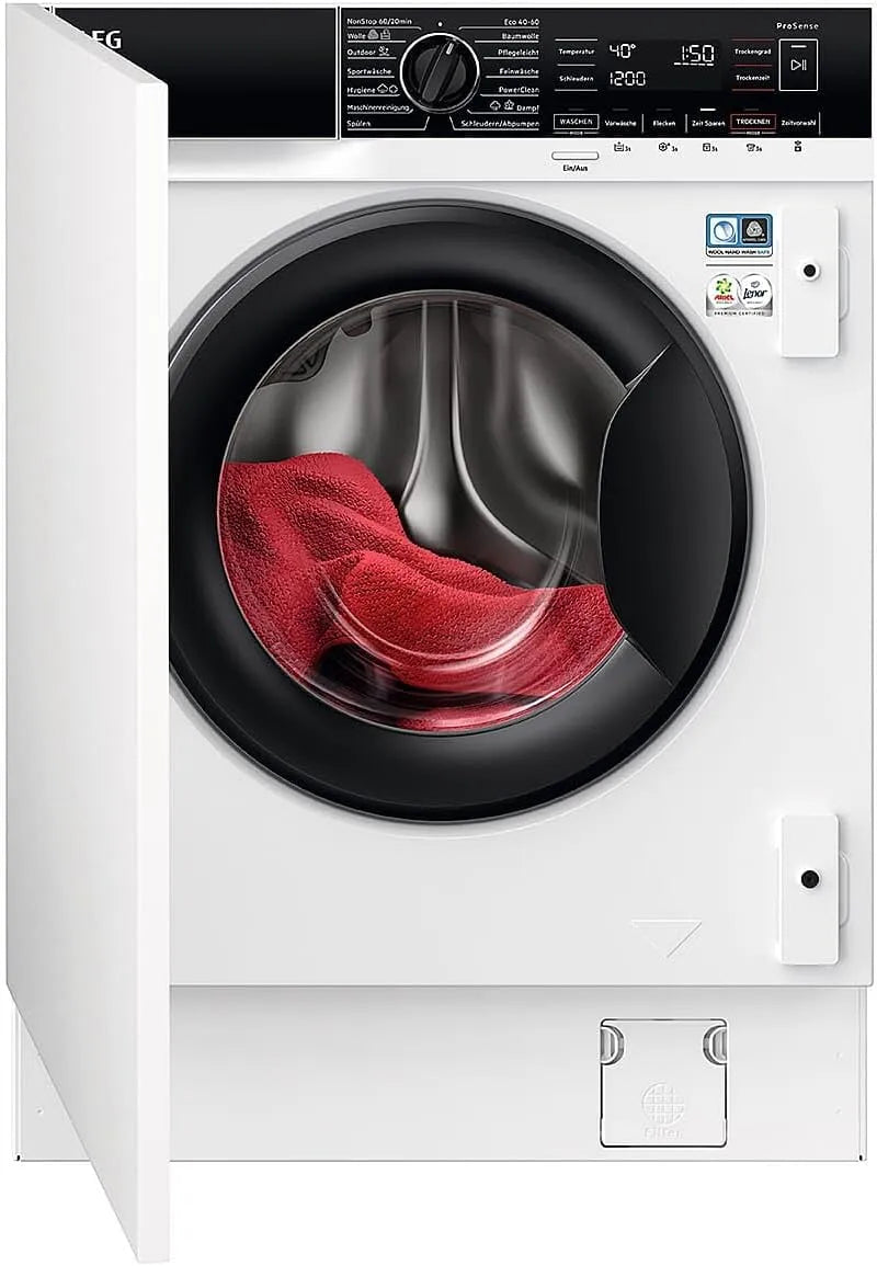 AEG Serie 8000 LWR8WI7680, Lavatrice, 8 kg, da incasso, 4 kg di asciugatura, Serie 8000 con PowerCare, ProSteam, risparmio energetico, automatico
