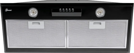 Cappa aspirante, 70 cm, 1000 m3/h, cappa da cucina, da incasso, nero, Gurari GCH B 051 70 BL, cappa di scarico, colore nero