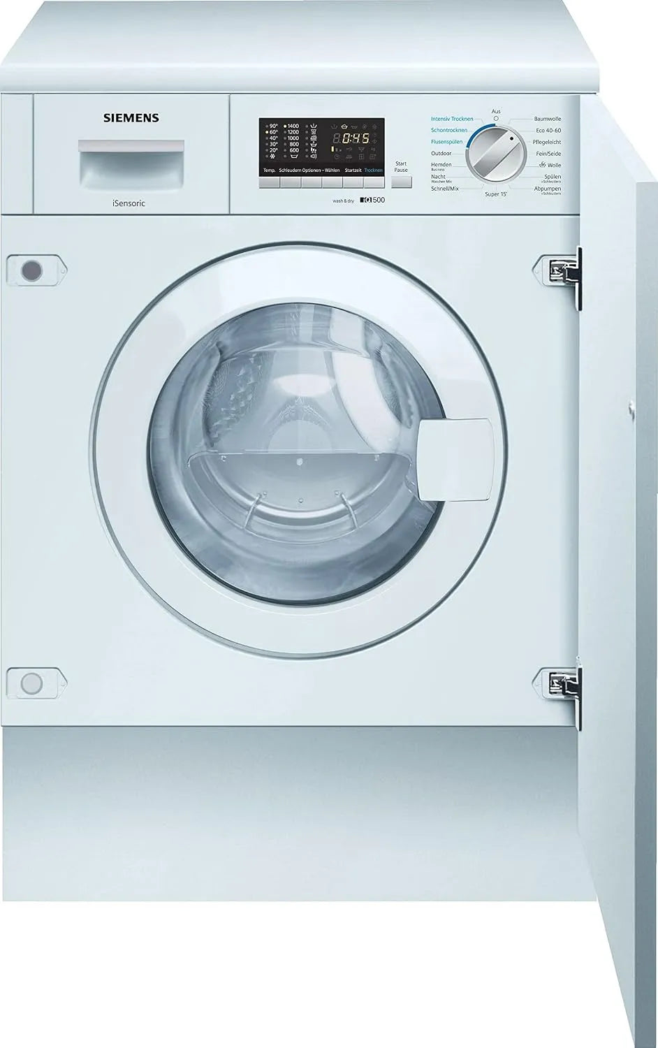 Siemens iQ500 WK14D543 Asciugatrice, 7 kg, da incasso, aquaStop, 1400 giri, min, programma per attività all'aria aperta, asciuga indumenti