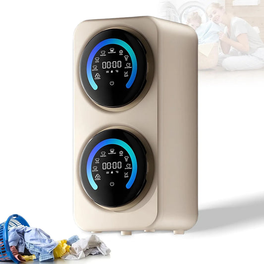 Lavatrice, 5 L, 3 kg, acciaio inox, cestello in Acciaio Inossidabile e capacità di 3, capacità di Lavaggio di Ogni Secchio di 0, 3 kg Desktop