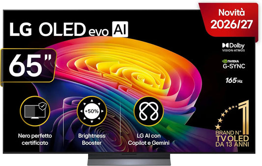LG OLED65C64LA Smart TV, 65 pollici, televisore, 4K UHD, Serie C6 2026 Smart TV 4K - OLED65C64LA