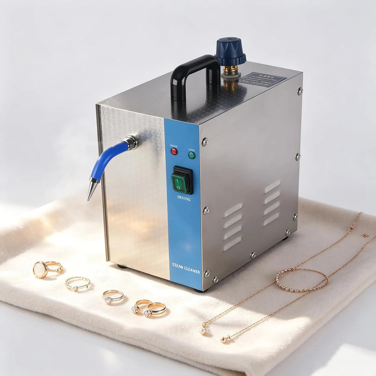 Pulitore a vapore, professionale, acciaio inox, argento, Acciaio Inossidabile Silver