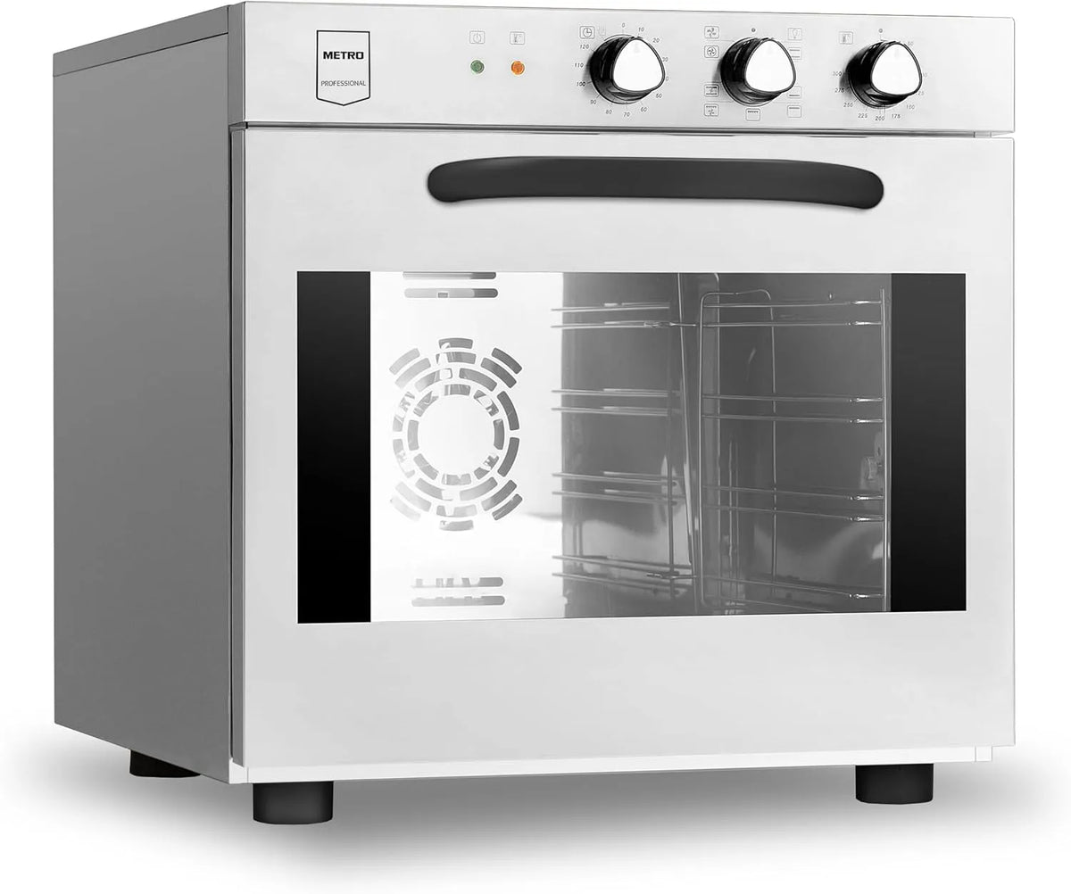 Forno elettrico GCO2001, 2800 W, timer, 2 zone di temperatura, acciaio inox, argento, METRO Professional Forno a convezione GCO2001, 2 teglie in