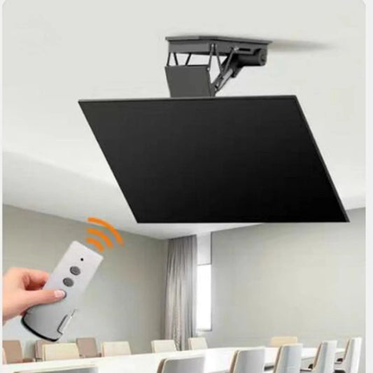Smart TV, 90 pollici, televisore, display LCD, LNNW Staffa TV motorizzata ribaltabile da 0-85° - Montaggio con telecomando e controllo interruttore