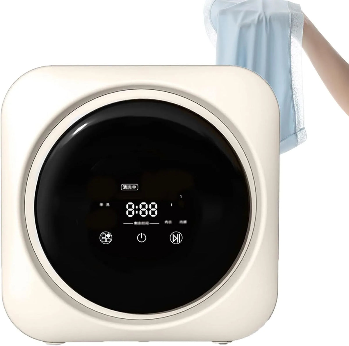 Lavatrice, 5 L, Appartamenti E Viaggi, Mini Lavatrice E Asciugatrice da 3, Mini Lavatrice Compatta a Carica Frontale Completamente Automatica per