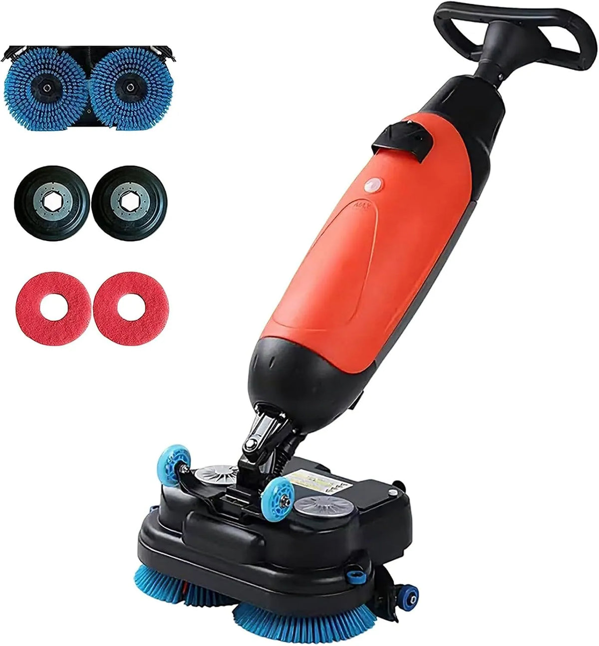 Lavasciuga, 43 cm, 36 V, lavatrice, asciugatrice, professionale, rosso, Testa Rotante a 360° Red
