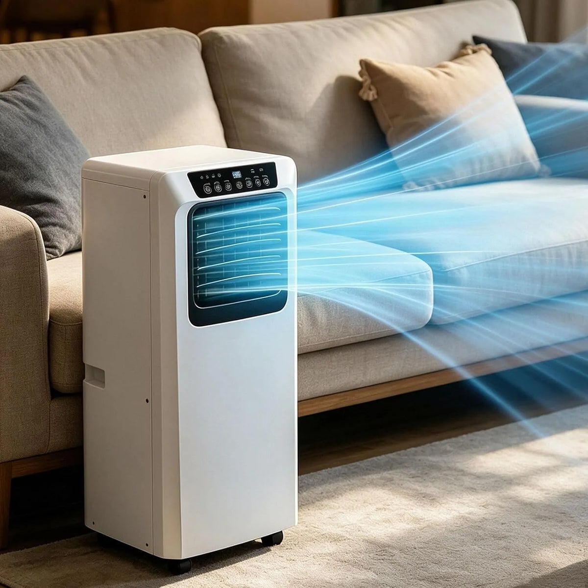 Condizionatore, portatile, con Deumidificatore e Ventilatore
