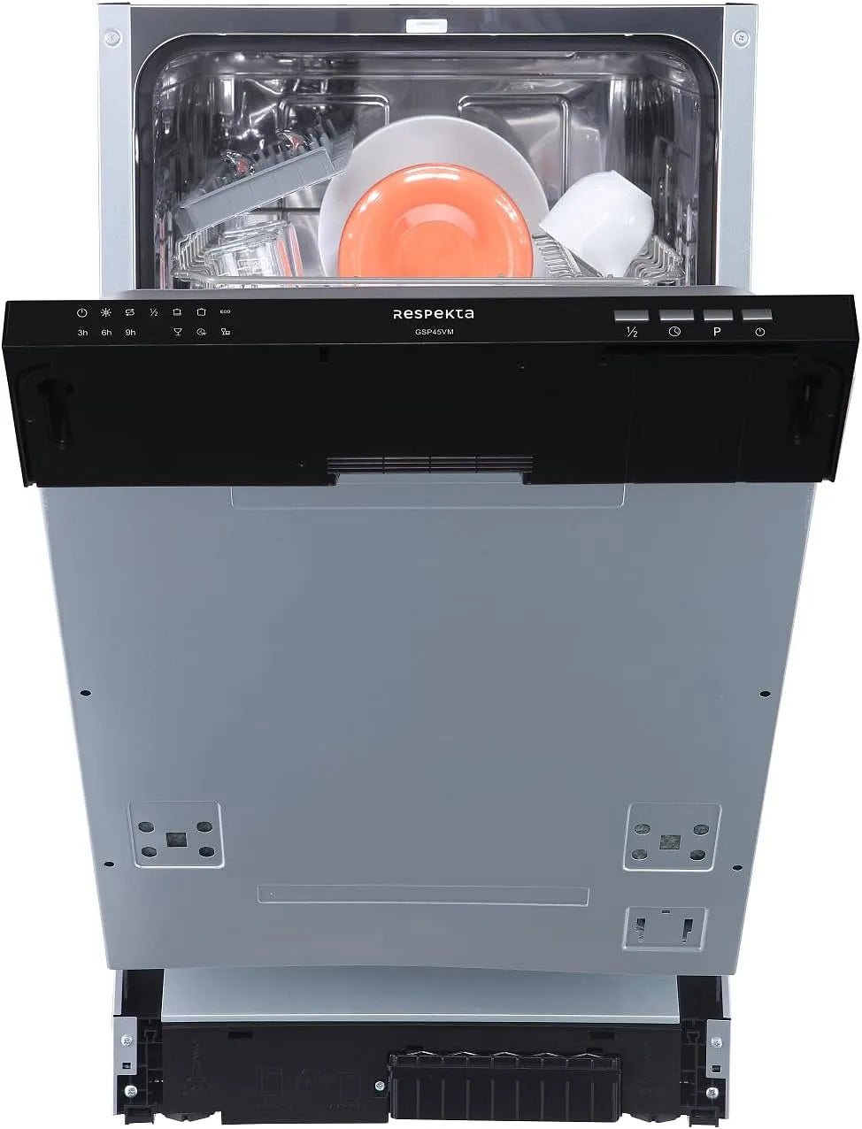 Respekta GSP45VV Lavastoviglie, 45 cm, 6 programmi, 49 dB, formato slim, da incasso