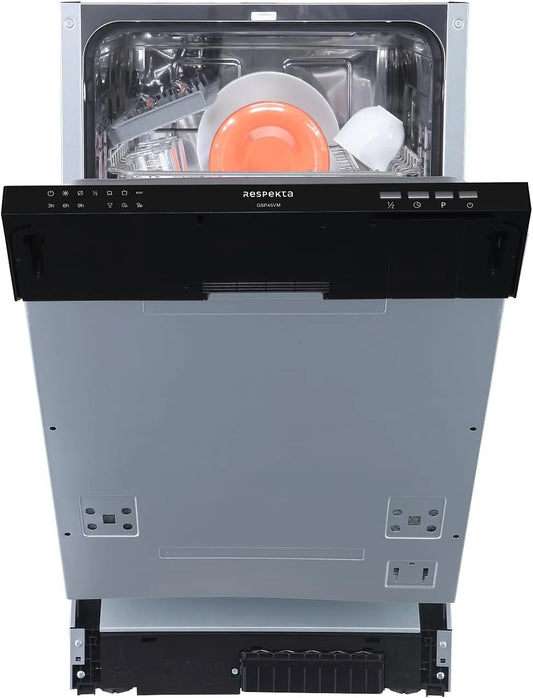 Respekta GSP45VV Lavastoviglie, 45 cm, 6 programmi, 49 dB, formato slim, da incasso