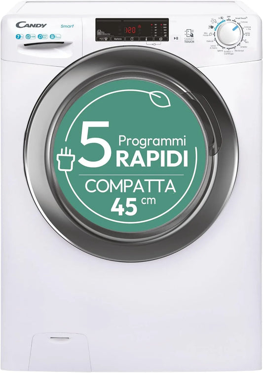 Candy Lavatrice, 7 kg, classe energetica C, bianco, 1200 Giri